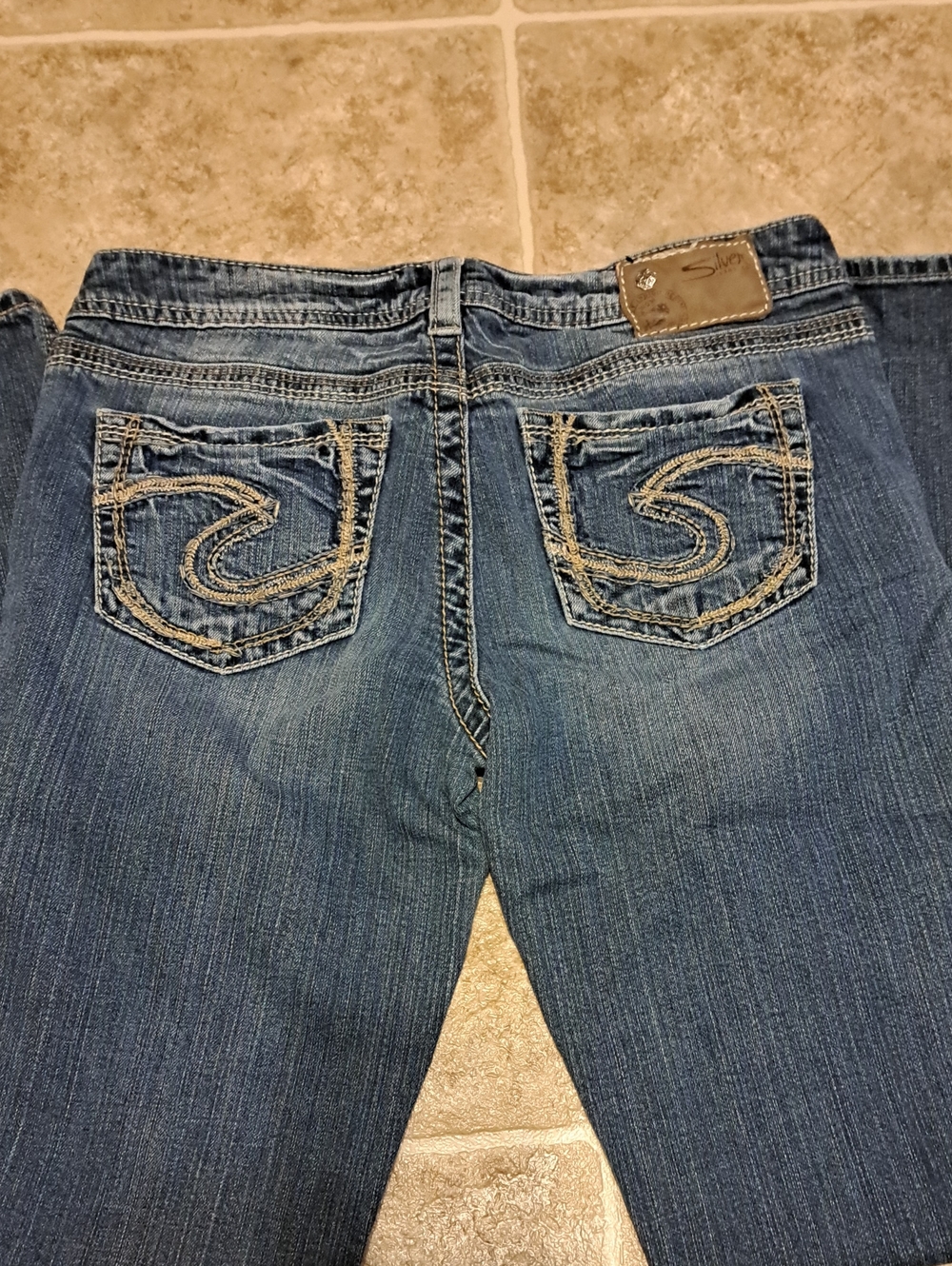 Size 29 Women's Silver Classic Women's Blue Denim Jeans - Picture 10 of 10